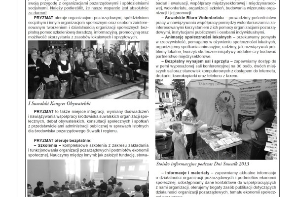 Wsparcie organizacji Pozarządowych i Podmiotów Ekonomii Społecznej w Suwałkach